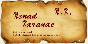 Nenad Karanac vizit kartica